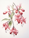 Watercolor Artwork of Quillaja Saponaria on White Background AI Generated