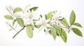 Watercolor Artwork of Quillaja Saponaria on White Background AI Generated