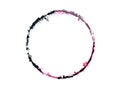 Watercolor asia circle red and black abstract .