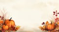 Watercolor Autumn Thanksgiving background Happy Thanksgiving day