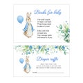 Watercolor baby shower enclouser card