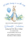 Watercolor baby shower invitation card