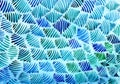 Watercolor background with blue and green color, blur effect, hand drawn lines and dots, abstract