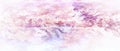 Watercolor background in blue pink purple and yellow blotches, grunge texture painting in colorful distressed paper design with