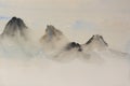 Watercolor background in classic chinese style mountains