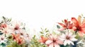 Colorful Watercolor Floral Background With Soft Shading