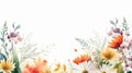 Colorful Watercolor Flowers Background Vector With Delicate Still-lifes Royalty Free Stock Photo