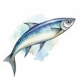 Watercolor Sardine Clipart: Alchemical Symbolism And Realistic Animal Portraits
