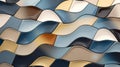 Colorful Abstract Wavy Background With Blue - Modern Tile Texture Pattern Royalty Free Stock Photo