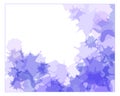Watercolor background, frame with lilac watercolor stains and splashes. Abstract background for text