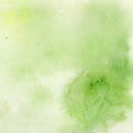 Watercolor abstract sap green splaches background