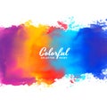 Watercolor background hand paint splash in many colors Royalty Free Stock Photo