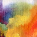 Watercolor art background abstract rainbow happy colorful blue indigo violet textured Royalty Free Stock Photo