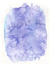 Watercolor background in purple with splashes and sprays reminiscent of ice