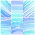 Watercolor Background. Set of colorful blue Abstract water color Royalty Free Stock Photo