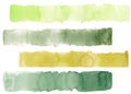 watercolor background stripes in green earth tones Royalty Free Stock Photo