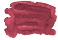 Watercolor background of trendy colors of Persian red with sharp borders and divorces. Watercolor brush stains. With copy space