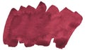 Watercolor background of trendy colors of Persian red with sharp borders and divorces. Watercolor brush stains.