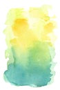 Watercolor background yellow and turquoise gradient