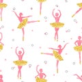 Watercolor ballerinas pattern