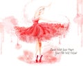 Watercolor ballet dancer Royalty Free Stock Photo