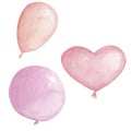 watercolor balloon for congratulations and celebrations