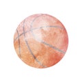 Watercolor Basketball on white