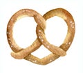 Watercolor Bavarian Pretzel