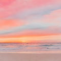 Watercolor Beach Sunsets Background - 1 Royalty Free Stock Photo