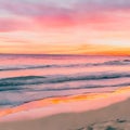Watercolor Beach Sunsets Background - 1 Royalty Free Stock Photo
