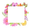 Watercolor beautiful floral design Royalty Free Stock Photo