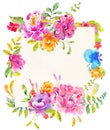 Watercolor beautiful floral design Royalty Free Stock Photo