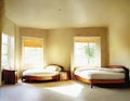 Watercolor of bedroom in Guest Guest room double bed