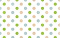 Watercolor beige, green and blue polka dot background.