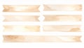 Watercolor Beige Washitape Banners Set Royalty Free Stock Photo
