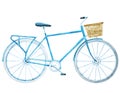 Watercolor bike bicycle Royalty Free Stock Photo