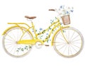 Watercolor bike bicycle Royalty Free Stock Photo