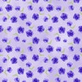 Watercolor blackberry seamless pattern