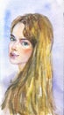 Watercolor blondie women