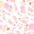 watercolor blooms surface pattern seamless pattern design print