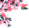 Watercolor blossom tree Royalty Free Stock Photo