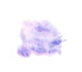 Watercolor blot on white isolated background. Design for banners, cards, invitations. A stain of paint. Lilac watercolor