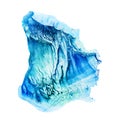 Watercolor Blue Abstract Blob