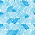 Watercolor blue abstract seamless wallpaper Royalty Free Stock Photo