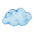 Watercolor blue cloud, nursery