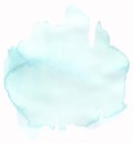 Watercolor blue color Backgrounds Clipart, Brush strokes illustration, Pastel turquoise spots, delicate Splash background Clip art