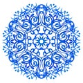 Watercolor blue mandala