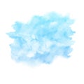 Watercolor blue paint texture isolated on white background Soft bacdrop