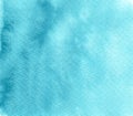 Watercolor blue textured background. Turquoise backdrop Royalty Free Stock Photo