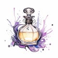 Watercolor Bottle Of Perfume: Elegant And Emotive Illustration By J. Scott Campbell